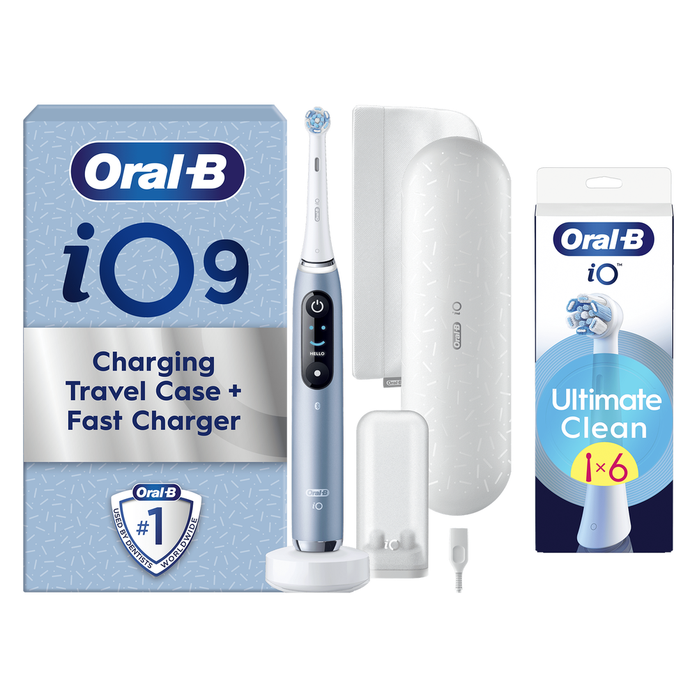 Oral B iO9 Aqua Marine Electric Toothbrush + 6 Toothbrush Heads