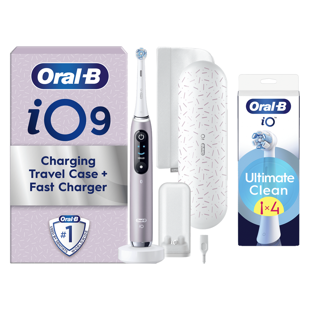 Oral-B iO9 Rose Toothbrush + 4 Toothbrush Heads