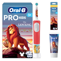 Oral B Pro Kids Lion King Electric Toothbrush + 4 Toothbrush Heads + Toothpaste