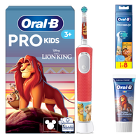 Oral B Pro Kids Lion King Electric Toothbrush + 8 Toothbrush Heads + Toothpaste
