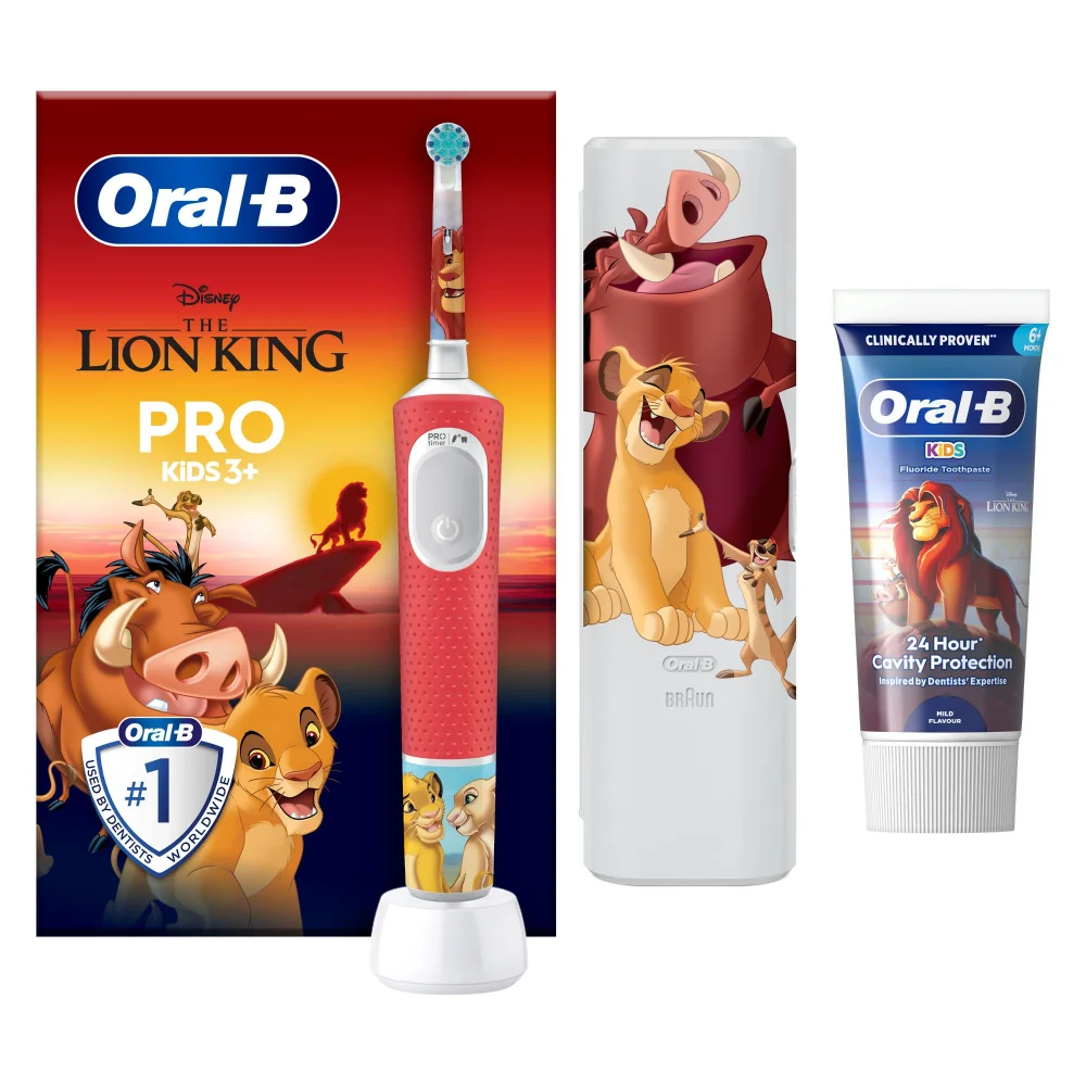 Oral-B Vitality Pro Kids Lion King Electric Toothbrush with Travel Case Image 1