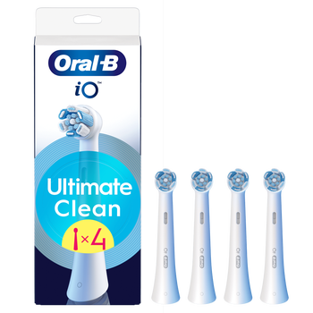 Oral-B iO Ultimate Clean Toothbrush Heads White 4 Pack