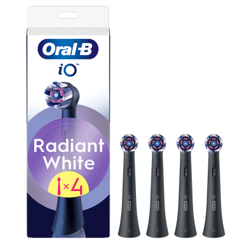 Oral-B iO Radiant White Toothbrush Heads Black 4 Pack
