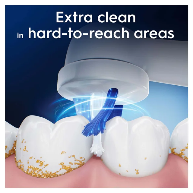 Oral-B iO Series Interdental Clean Brush Heads for Braces, Implants, White, 4 Count