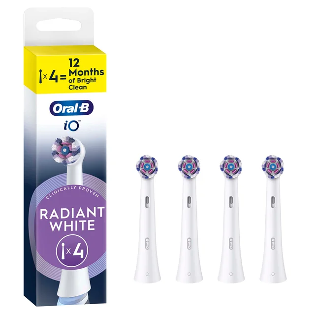 Oral-B iO Radiant White Toothbrush Heads 4 Pack