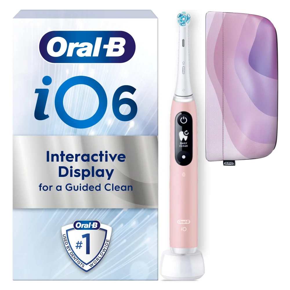 Oral-B iO 6 Pink Electric Toothbrush Designed By Braun Image 1