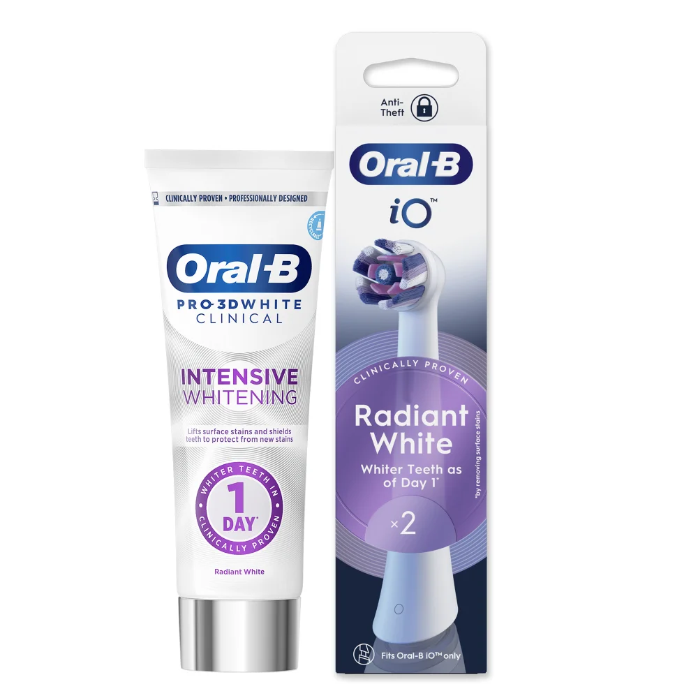 Oral-B Whitening Duo with 2ct White Brush Heads Image 1