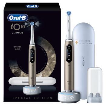 Oral-B iO10 Lunar Gold Limited Edition Electric Toothbrush with Charging Travel Case