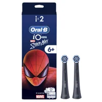 Oral-B iO Kids 6+ Marvel Spiderman Electric Toothbrush Head, Gentle on wobbly teeth & gums, 2