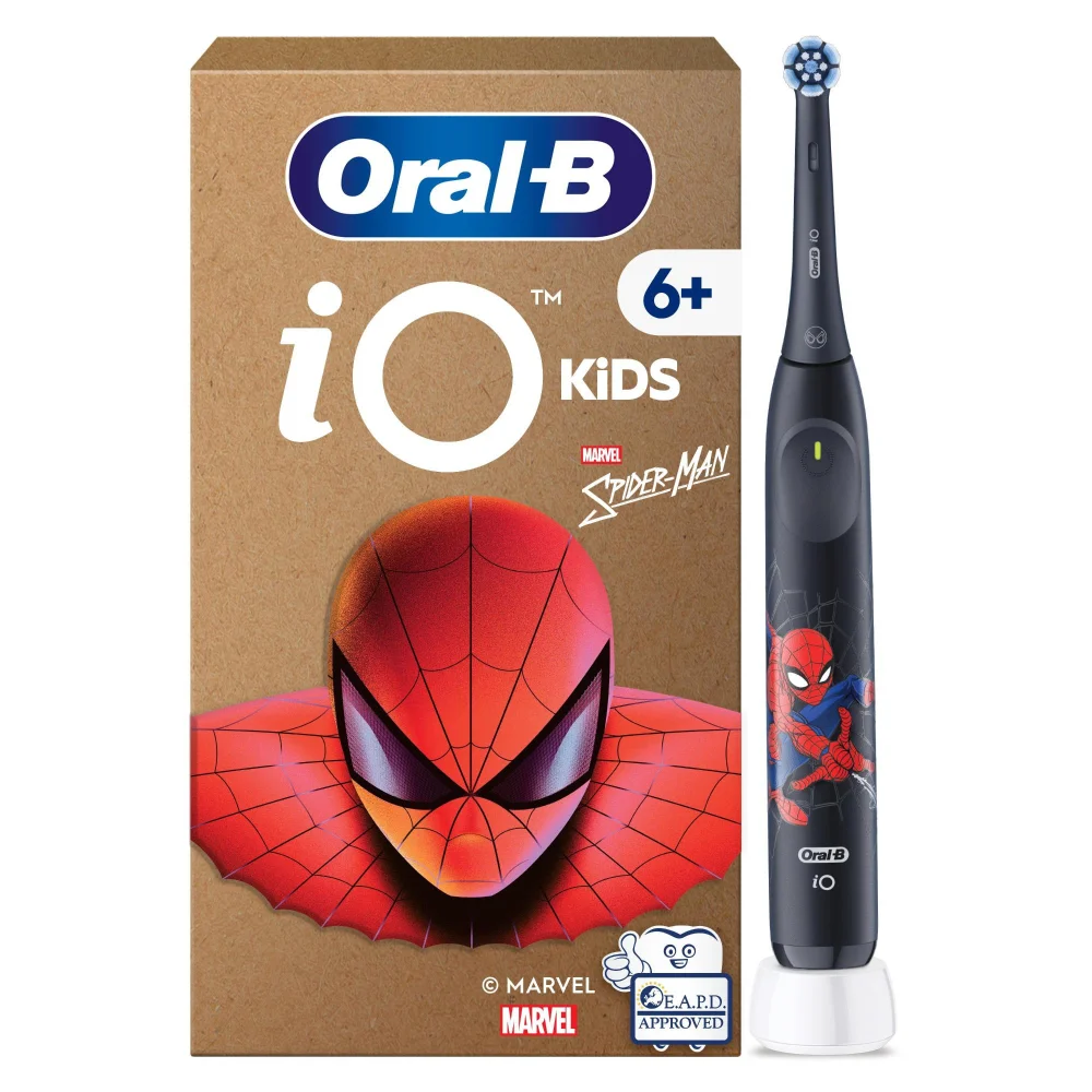 Oral-B iO Kids Marvel Spiderman Electric Toothbrush, 1 Toothbrush Head, 1 Travel Case Image 1