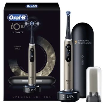 Oral-B iO10 Lunar Gold Limited Edition Electric Toothbrush with Charging Travel Case