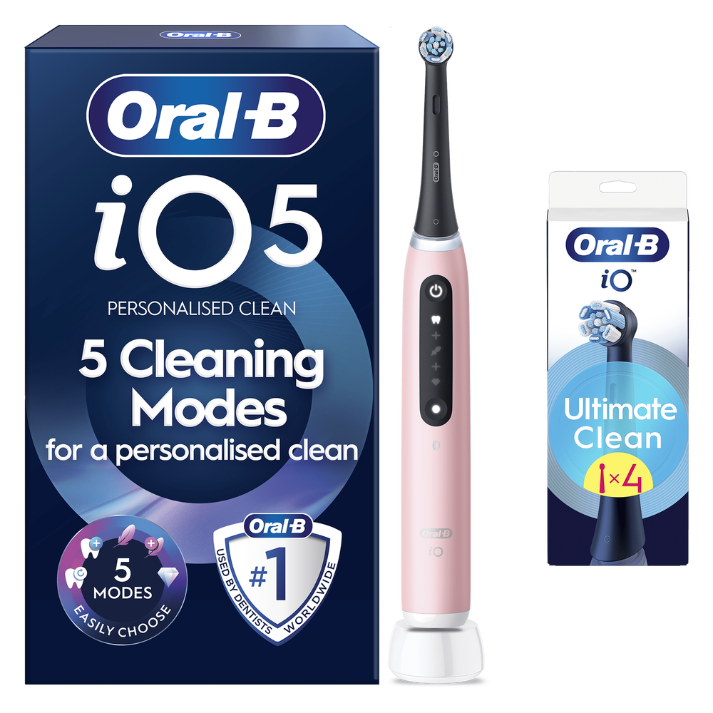 Oral B iO5 Series Blush Pink + 4 Brush Heads