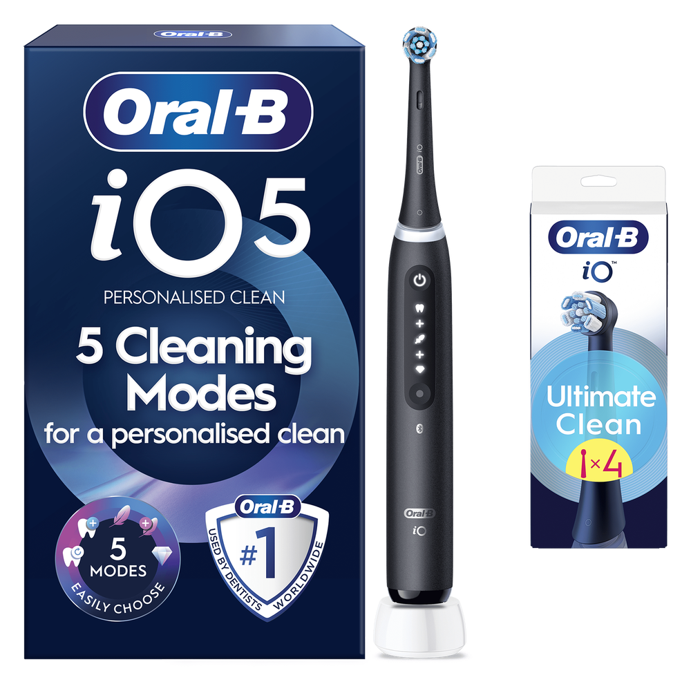 Oral B iO5 Series Matt Black +4 Brush Heads