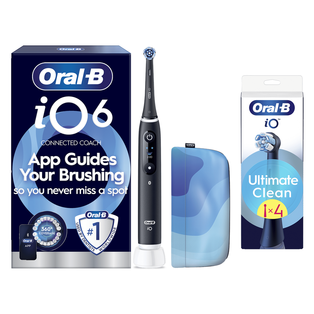 Oral B iO6 Series Black Lava Luxe Edition + 4 Brush Heads