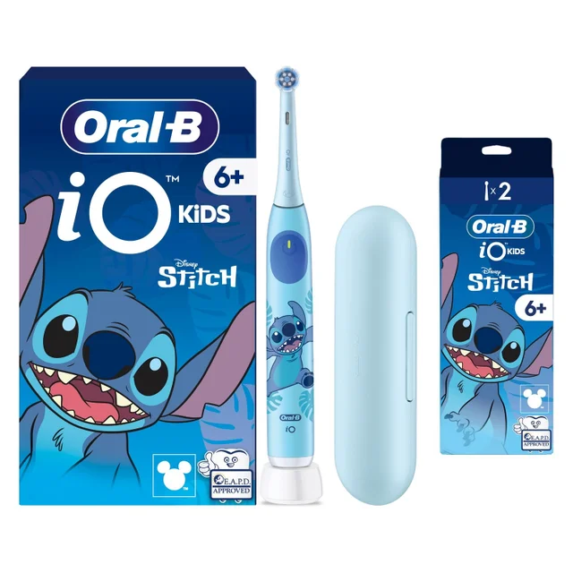 Oral-B iO Kids Disney Stitch Electric Toothbrush + 2 Toothbrush Heads