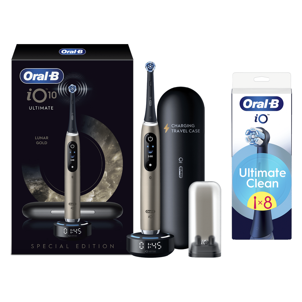 Oral-B iO10 Lunar Gold Special Edition Electric Toothbrush +8 Brush Heads