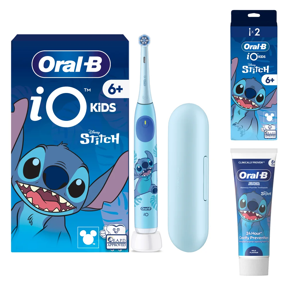 Oral-B iO Kids Disney Stitch Electric Toothbrush, 1 Toothbrush Head, 1 Travel Case Image 1