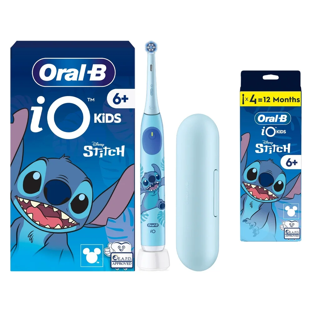 Oral-B iO Kids Disney Stitch Electric Toothbrush + 4 Toothbrush Heads Image 1