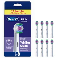 Oral-B Pro 3D White Toothbrush Heads, Pack of 8 Counts - undefined undefined
