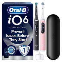 Oral-B iO6 Electric Toothbrush Night Black & Calm Pink Duo Pack