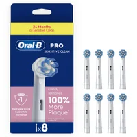 Oral-B Pro Sensitive Clean Toothbrush Heads, Pack of 8 Counts