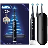 Oral-B iO6 Black Lava Electric Toothbrush + 3 Toothbrush Heads Holiday Gift Set - undefined undefined
