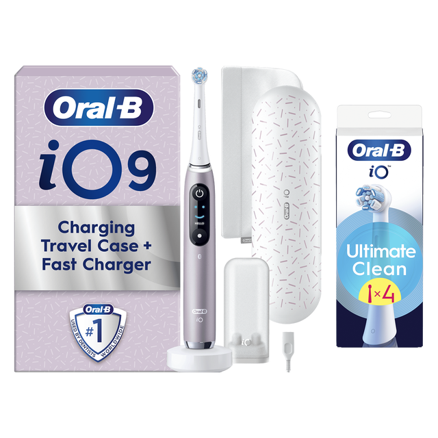 Oral-B iO9 Rose Toothbrush + 4 Toothbrush Heads