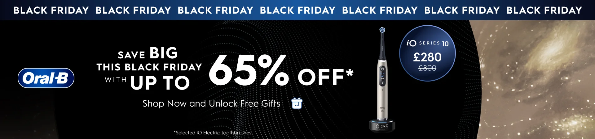 Up to 65% OFF on iO Electric Toothbrush this Black Friday