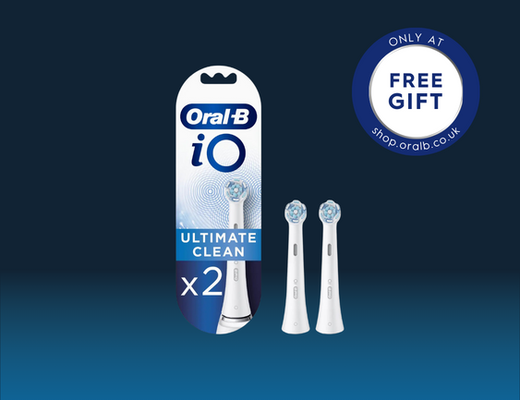 Unlock a FREE 2-count refill when you buy selected iO electric toothbrushes