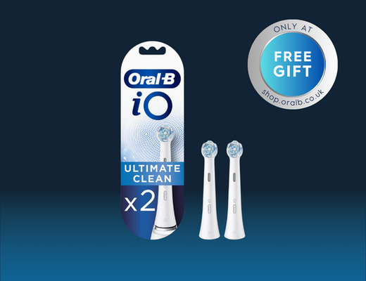 Unlock a FREE 2-count refill when you buy selected iO electric toothbrushes
