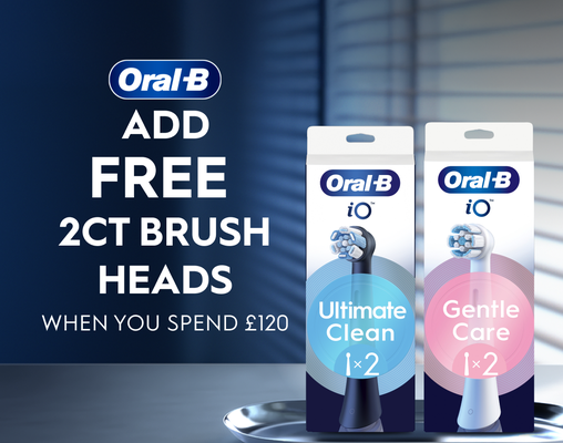 Free 2-count toothbrush head when you spend £120!