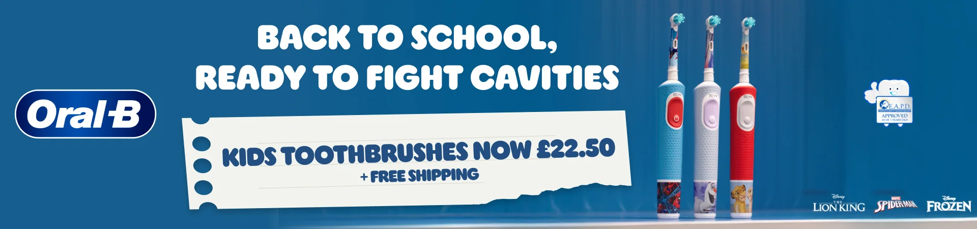 Shop Kids Electric Toothbrush at only £22.5 and enjoy the Free Delivery!!!