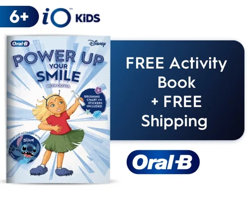 Free Stitch Booklet for purchasing Kids 6+ Electric Toothbrush.