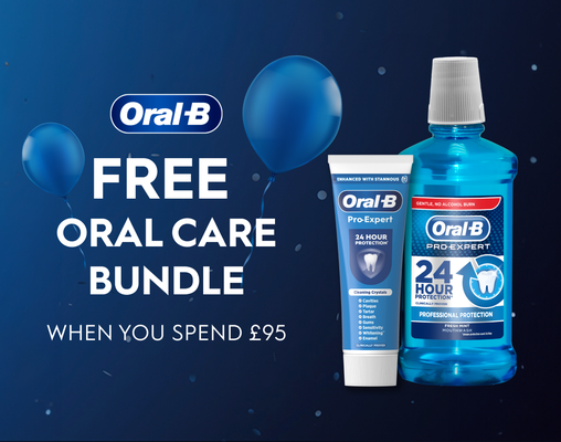 Free Oral Bundle when you spend over £95.