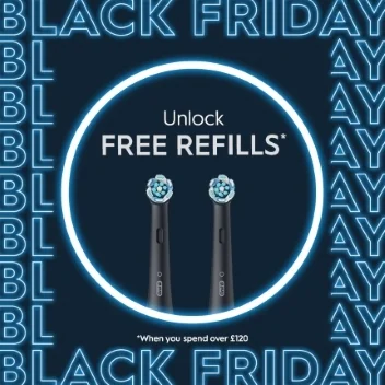 Shop the selected iO toothbrushes and unlock a FREE 2-count iO refill (Worth £30)
